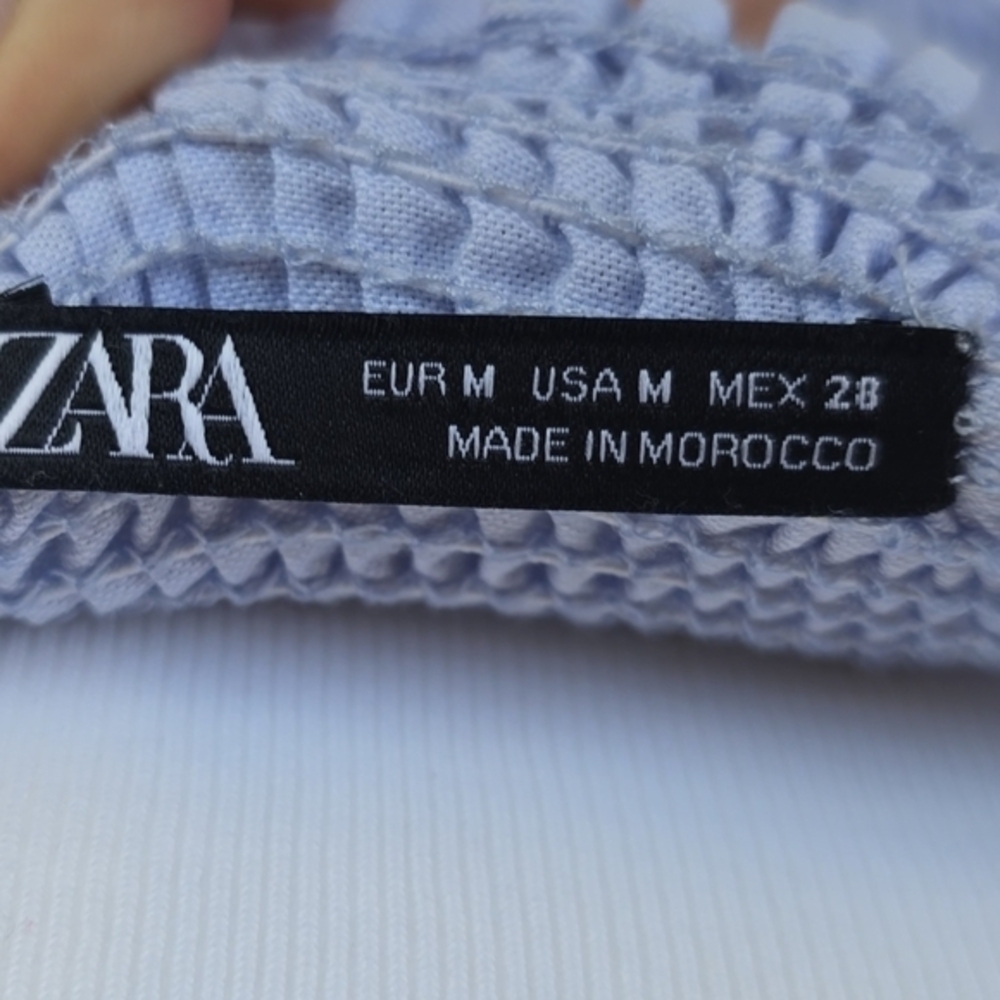 Zara Light Blue‎ Ruffled Camisole - Picture 8 of 8